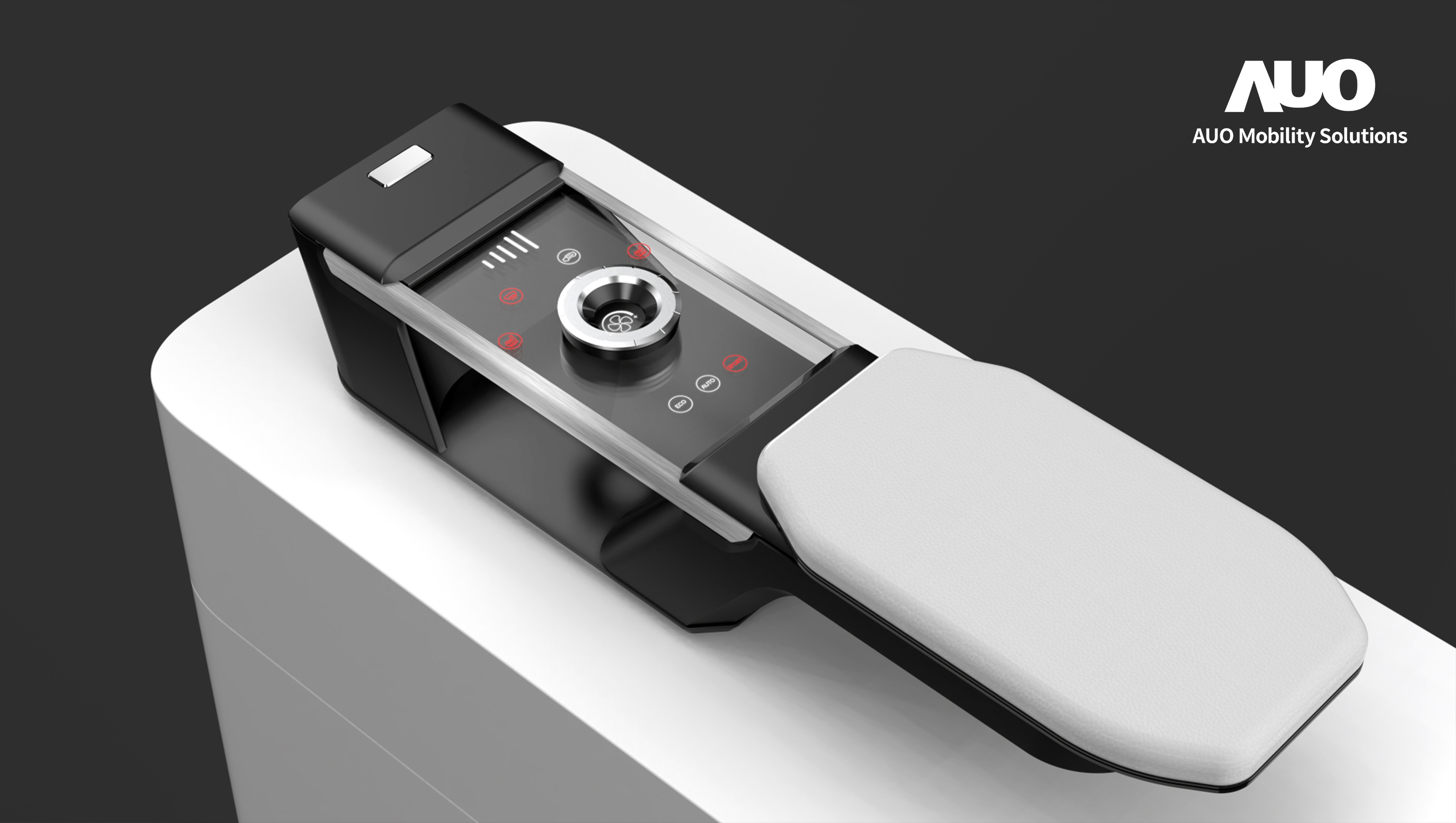 aoa体育智慧行动全新发表INVISY隐形科技系列，CrystalSense Console以最简约的机构设计，提供直觉控制的主动触觉回馈与压力感测，并且动态呈现、仅在需要时显示，打造未来座舱的极致互动体验。