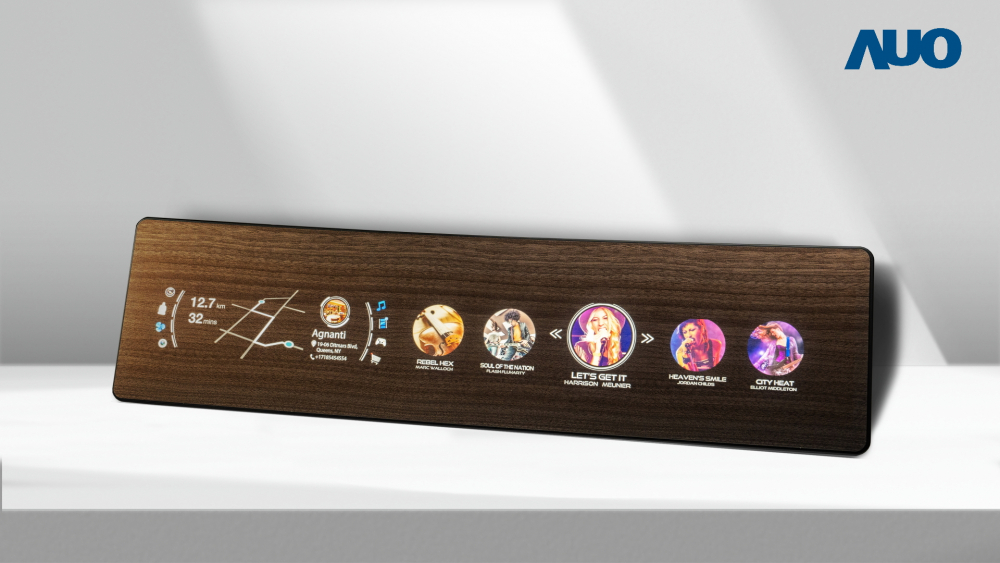 aoa体育研发全球最高穿透度达80%的AmLED木纹显示器，可于使用时呈现高亮度、清晰可见的信息，并在不使用时回归为单纯的饰板，节能兼具美观